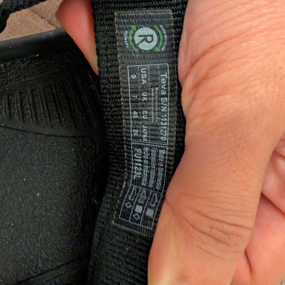 Teva Black Women's Sandals - Picture 3 of 4
